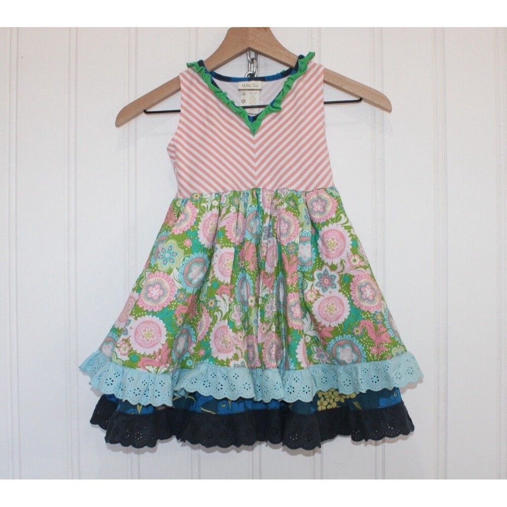 Matilda Jane Cake Walk Dress Girls Size 6 Boutique Floral Twirl Easter Spring